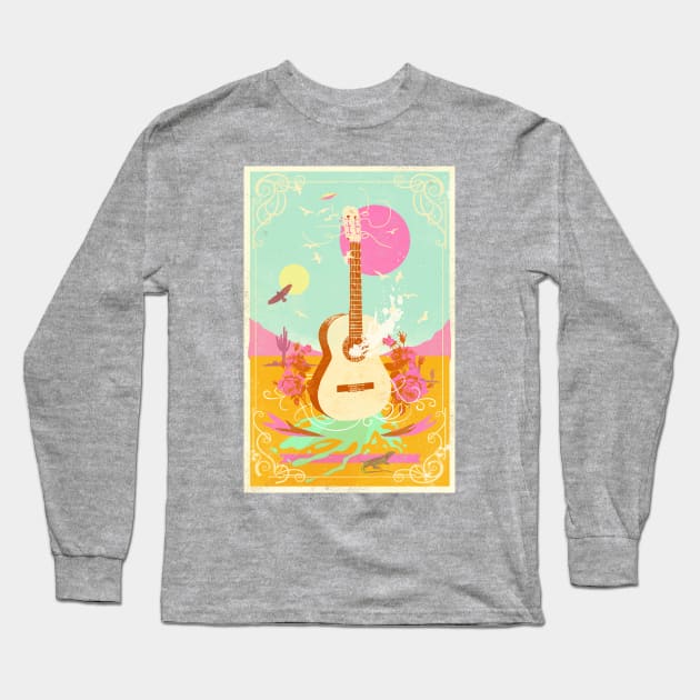 DESERT GUITAR II Long Sleeve T-Shirt by Showdeer